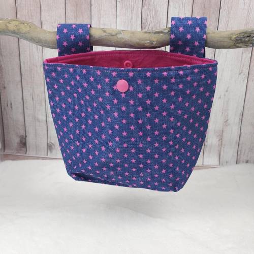 Lenkertasche | Sterne lila pink | Laufradtasche | Kinder und Erwachsene | Fahrradzubehör | Rollertasche