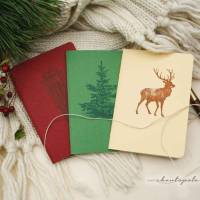 3er-Set Notizhefte „Weihnachtsträume“, handmade