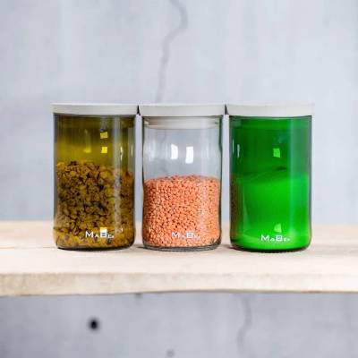 Vorrats Glas UPCYLING trifft Beton - die nachhaltige Geschenkidee
