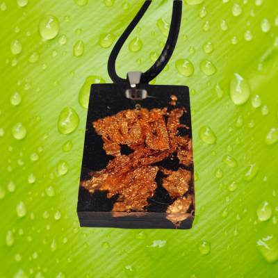 Handgemachte Epoxidharz-Halskette | 45 cm | verstellbar | einzigartiger Resin-Schmuck