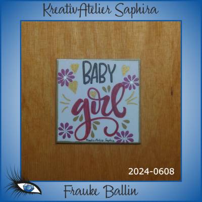►2024-0608◄ Magnet 7x7cm "Baby Girl"