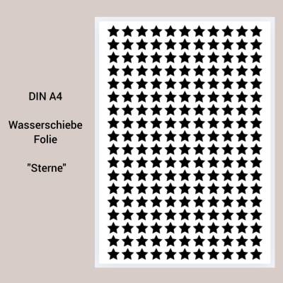 Wasserschiebefolie DIN A4 für Kerzen ~ "Sterne" Kerzentattoo ~ Kerzensticker ~ Stern Weihnachten