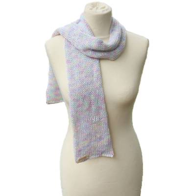 Schal gestrickt zart weich pastell Töne Schal Strickmode Accessoires Strickschal Wickelschal  Herbst Geschenk