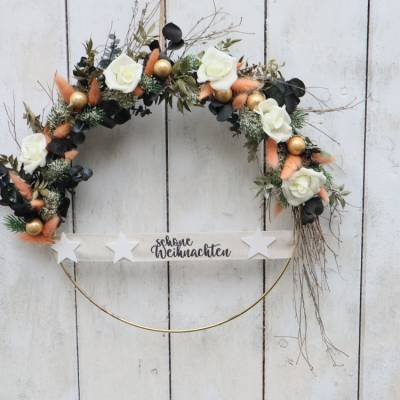 Weihnachtskranz Türkranz Loop Weihnachten Advent Dekoration Spruch Kranz Deko