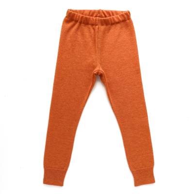 Merinowollhose Größe 104 orange - Upcycling Wollhose für Kinder