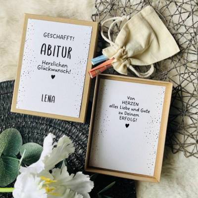 Personalisierte Geschenkbox zum Abitur – Geldgeschenk Verpackung zum Schulabschluss - Geschenkidee zum Abschluss