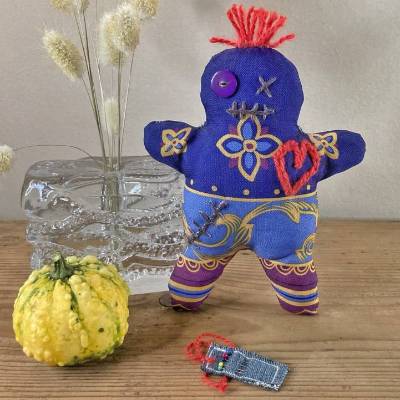 Voodoo Puppe  1 - ein tolles Upcycling Unikat für Halloween oder Gothik Fans