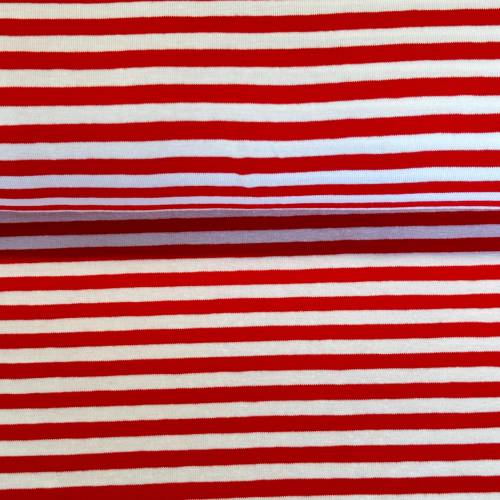 Jersey Streifen rot/weiß