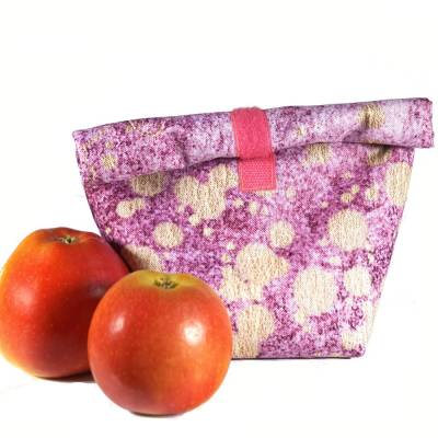 Lunchbag Snackbag abwaschbar Pink Fantasy – Zero Waste, wiederverwendbar & stylisch
