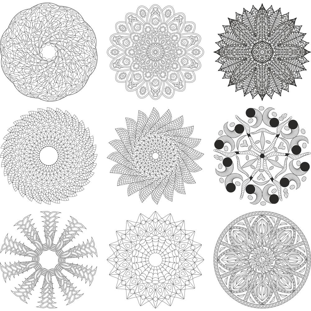 Mandalas zum Ausmalen 20 Stück Varianten B Bild 2