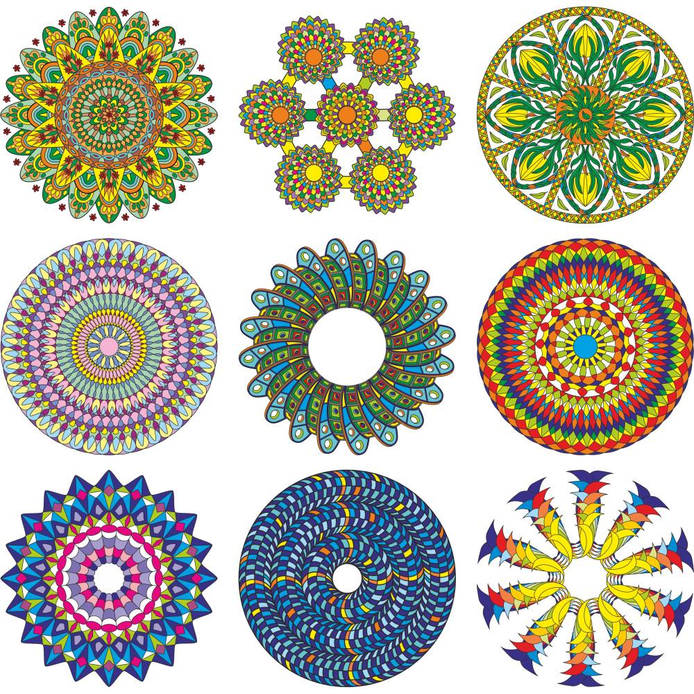 Mandalas zum Ausmalen 20 Stück Varianten B Bild 3