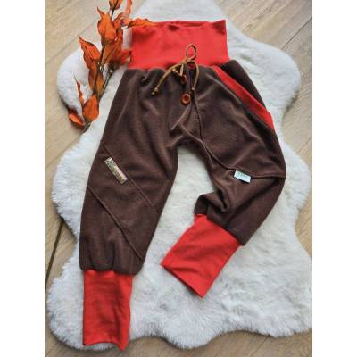 Handgemachte Frottee-Kinderpumphose Braun Gr.104/110 – Weich, Mitwachsend & Nachhaltig