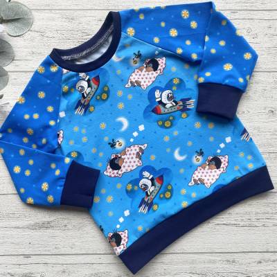 Maulwurf Pauli Shirt mit Rakete – Kinder Raglanshirt mit dem kleinen Maulwurf in Wunschgröße 68-158