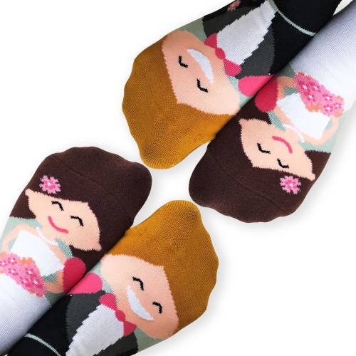 Hochzeitsgeschenk lustig – 2 Paar Hochzeit Socken für Brautpaar, witzige Hochzeitssocken, funny wedding socks, Geschenki