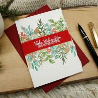 Handgemachte Weihnachtskarte „Tannenzweige“