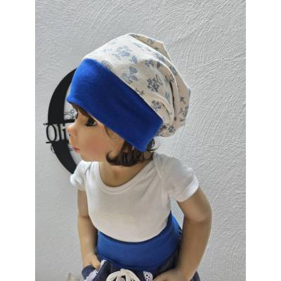 Handgemachte Übergangs-Beanie für Kinder 48–52 cm | leichte Strickmütze mit Baumwolljersey-Futter