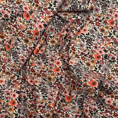 Jersey Digital Baumwolljersey Stoff Blumen Aquarell altrosa – Weicher, hautfreundlicher Kinderstoff