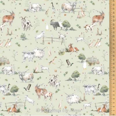 Baumwollstoff Hoftiere von acufactum by Sophia Drescher - ab 30 x 145 cm