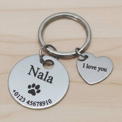 Hundemarke mit Gravur aus Edelstahl – personalisierte Hundemarke |  Haustiermarke für Hunde & Katzen