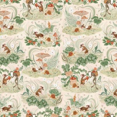 Dear Stella Webware Gartenmaus Stoff – 0,5 m Baumwolle, Breite 112 cm, hochwertiger Patchworkstoff