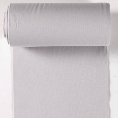 Bündchen Cuff hell grau Schlauchware Öko Tex