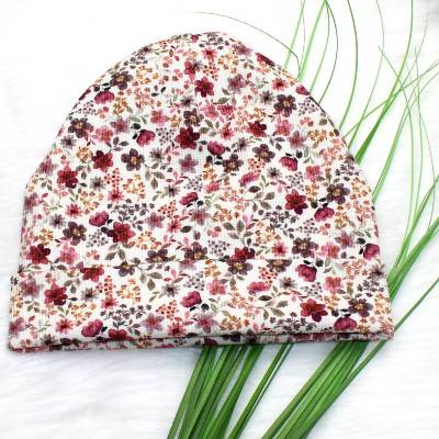 Streublumen Hipster Beanie oder Loop, Kindermütze, Wendebeanie, Mütze, Kindermütze, Mädchenmütz, Babymütze