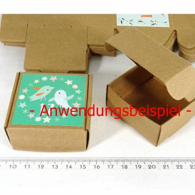 5 Faltschachtel Kraftpapier Karton, Geschenkbox, 5,5x5,5cm Verpackung Schachtel, Gastgeschenk verpacken Schachtel, box
