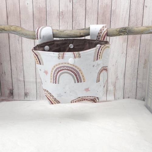Lenkertasche | Regenbogen braun| Laufradtasche | Kinder und Erwachsene | Fahrradzubehör | Rollertasche