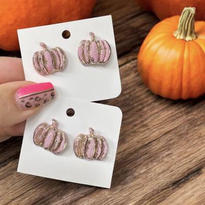 Ohrstecker | Studs | Herbst Kürbis rosa