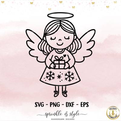 Plotterdatei Engel SVG – Weihnachten png,  Advent png, Digistamp - Cricut & Silhouette, Weihnachtsengel, Schutzengel