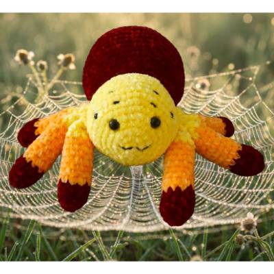 Häkelanleitung für die Amigurumi Kuschelspinne!