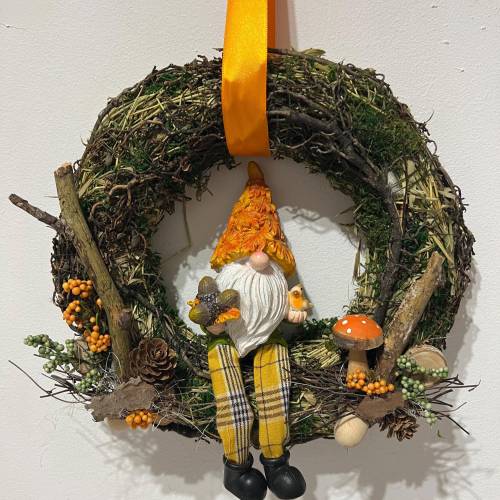 Herbstkranz Herbstdeko Wichtel