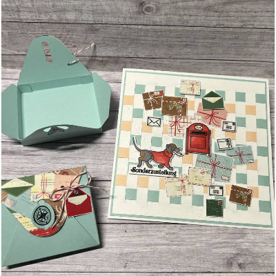 Geschenkset Weihnachten – Karte & Geschenkverpackung Hund – Geldgeschenk Stampin’ Up! Handmade