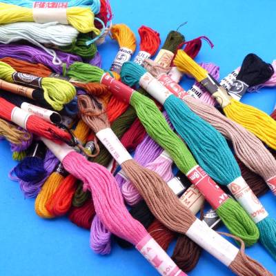 Sammlung, 50 x Stickgarn, bunt, Baumwolle, Vintage, Rarität, Sammler
