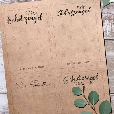 Schutzengel 002 – Stilvolle PDF-Druckvorlage Din A5 für kreative DIY-Projekte