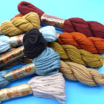 Wolle, MEZ, Anchor, Kelim, Wolle, 9 Farben, Sticken, Stickgarn, Sammler