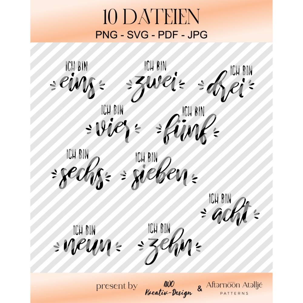 Plotterdatei Geburtstag – Kreative DIY Geburtstagskarten & Geschenkkarten SVG, PNG, JPEG Bild 1