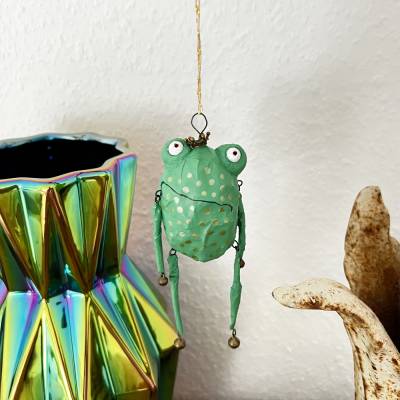 Froschglöckchen, Baumschmuck, Weihnachtsschmuck, kling Fröschchen klingelingeling, hängende Froschfigur, Chr