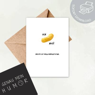 Ich flip aus – Lustige Geburtstagskarte zum Ausdrucken | PDF Download