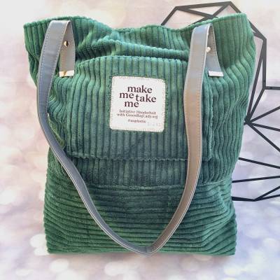 Superweicher, leichter Shopper mit edlen Riemen in oliv