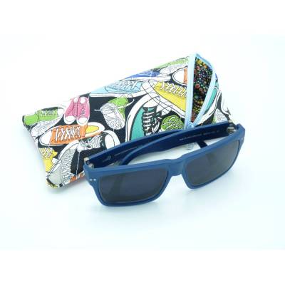 Brillenetui mit Turnschuhen Brillenhülle Sonnenbrillentäschchen Brillengarage Lesebrilletäschchen Brillenbox