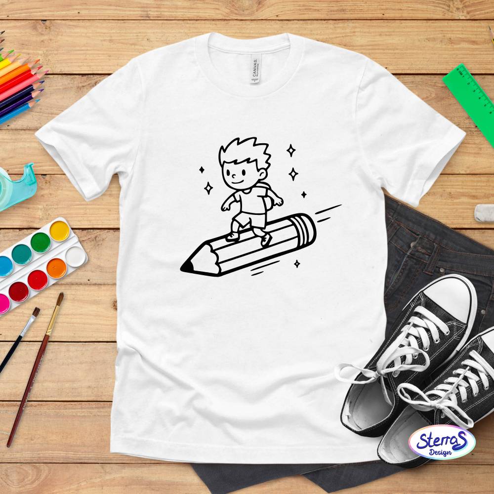 Einschulungsset 3 Plotterdatei Abenteuer Lernen – Sprüche & Illustrationen – SVG DXF PNG für Schule & Einschulung Bild 3