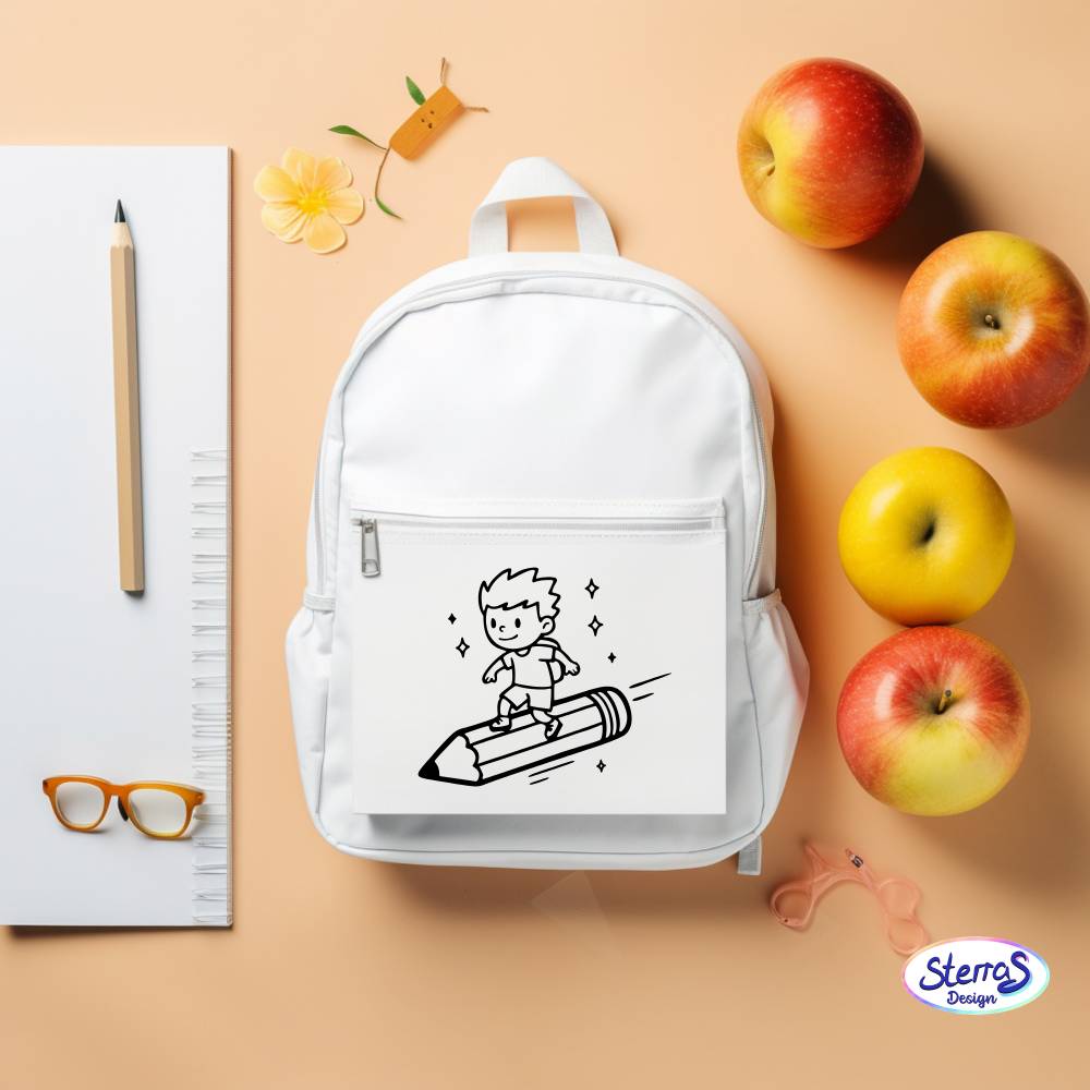 Einschulungsset 3 Plotterdatei Abenteuer Lernen – Sprüche & Illustrationen – SVG DXF PNG für Schule & Einschulung Bild 5