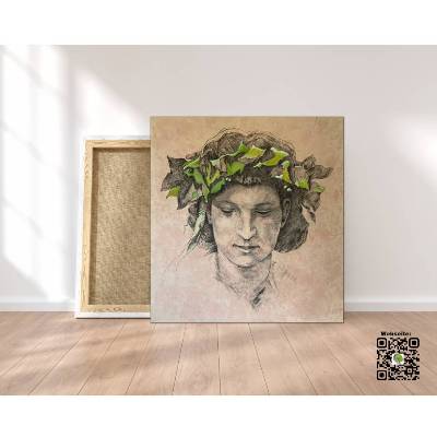 Bild historisches Portrait - Mischtechnik, Acryl auf Leinwand 100x110 cm, Unikat handgemalt, dekorative