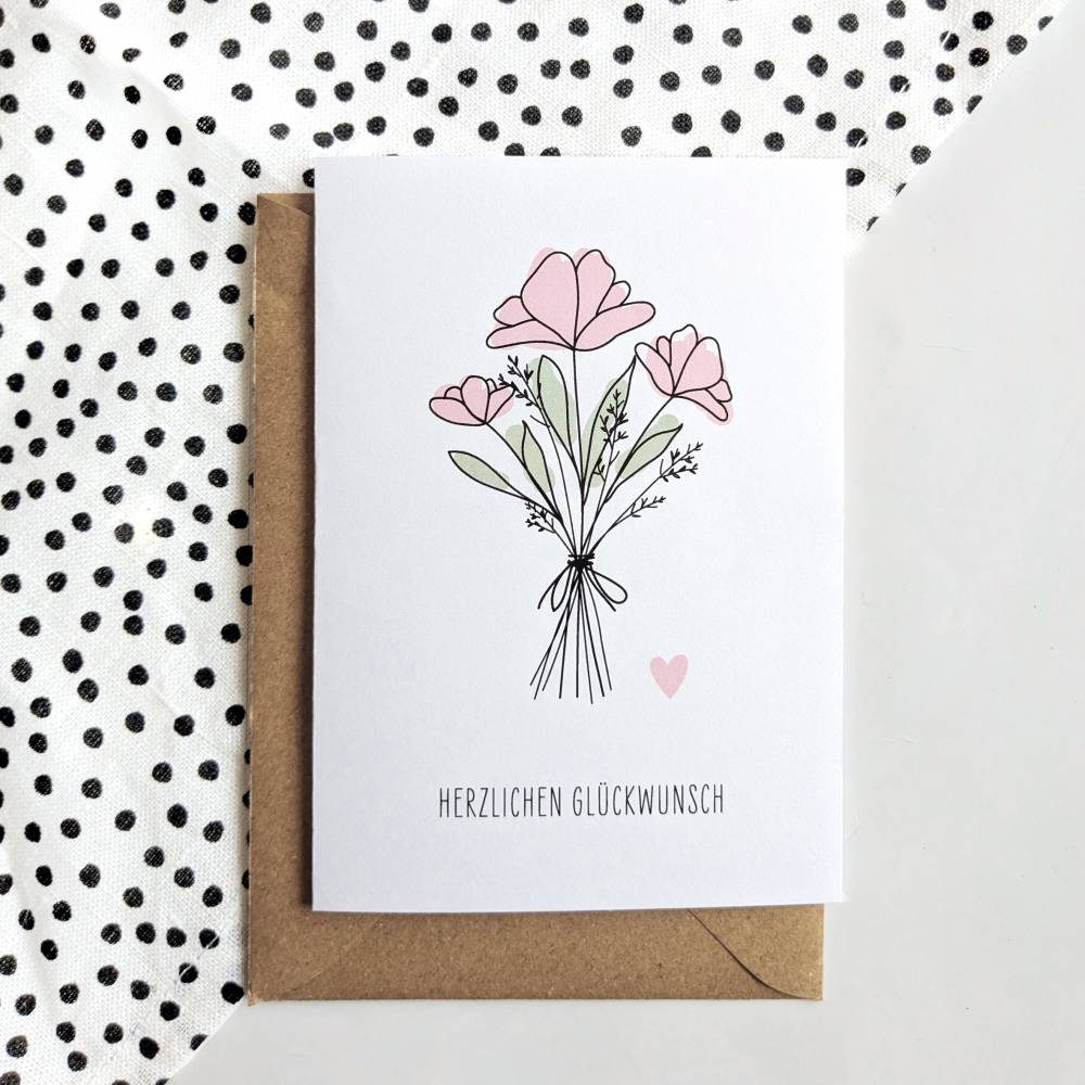 Geburtstagskarte | Klappkarte | Postkarte | Herzlichen Glückwunsch | Karte | A6 | Datei | PDF Vorlage Bild 2