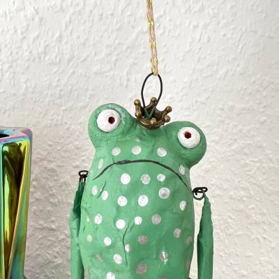 Froschglöckchen, Baumschmuck, Weihnachtsschmuck, kling Fröschchen klingelingeling, hängende Froschfigur, Chr