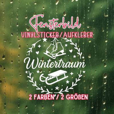 Wintertraum saisonaler Aufkleber Fensterbild für die Weihnachts- und Adventszeit