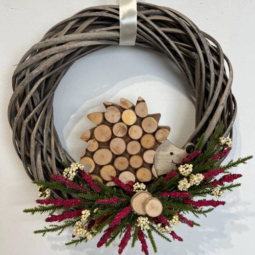 Herbstdeko Herbstkranz Igel