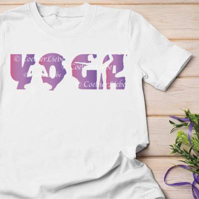 Individuelles Yoga Bügelbild – Yoga und Yogini Silhouetten aus Flex-, Flock- oder Glitterfolie gestalten