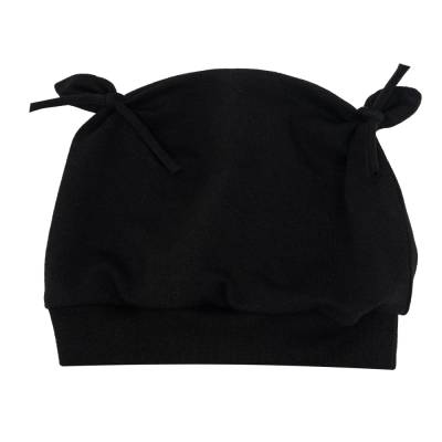 Süße Halloween Mütze mit Ohren in schwarz, ab Frühchen Größen